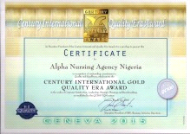 Century International Quality ERA Award in the Gold Category
